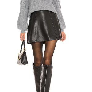 L'Academie, Laurel Leather Mini Skirt, Size Small, NWOT